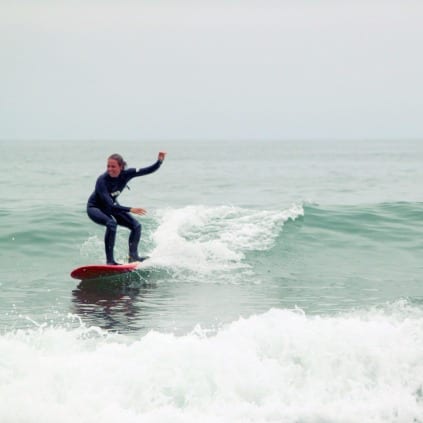 Micha Cerelli surfing.