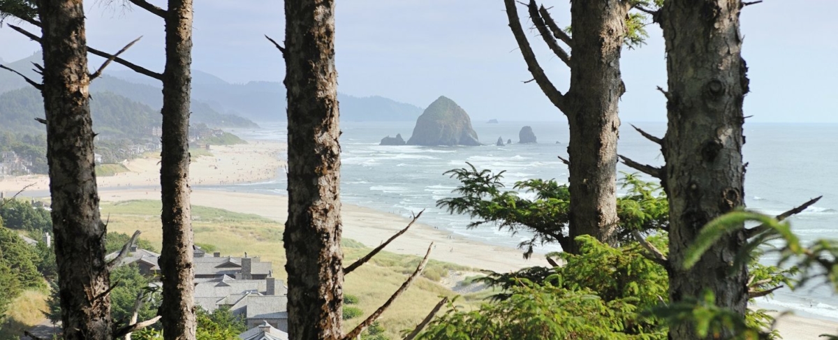 Haystack Rock on Oregon Coast.