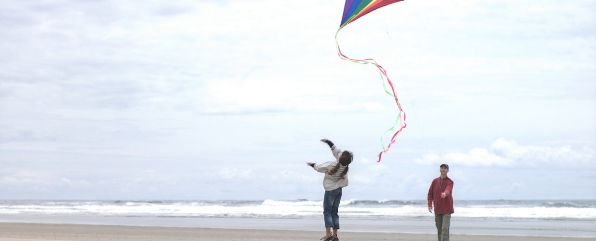 Coastal kite flying.
