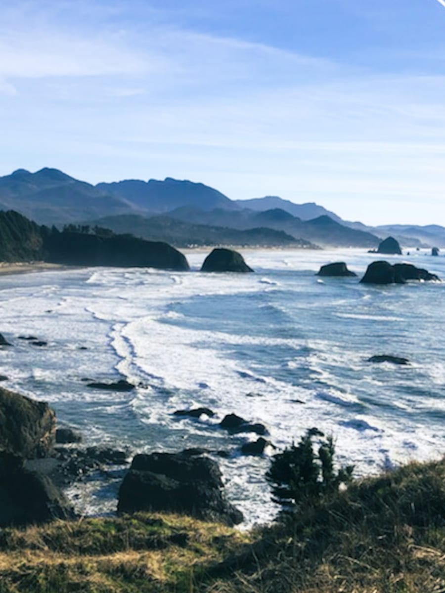 View of Cannon Beach coastline