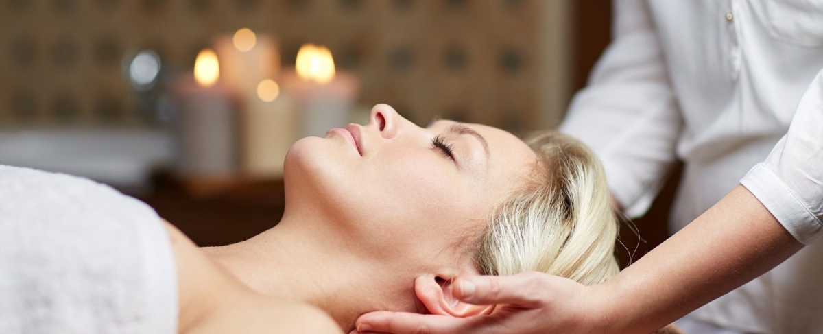 Woman getting a massage.