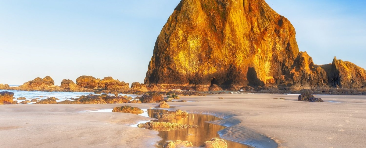 Haystack Rock on Oregon Coast.