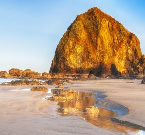 Haystack Rock on Oregon Coast.