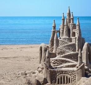 Elaborate sandcastle.