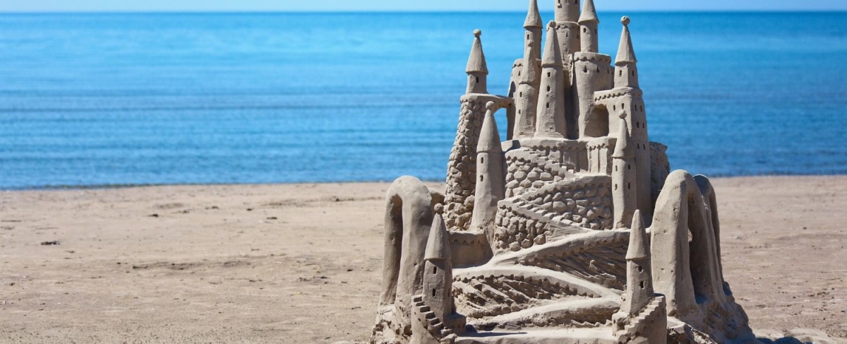 Elaborate sandcastle.