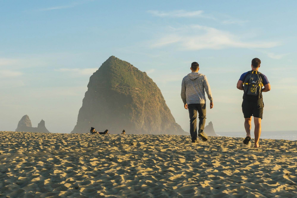 Photo of Cannon Beach. Click for Beach Safety Tips.