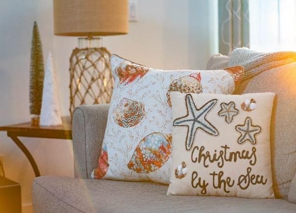 Starfish themed pillows